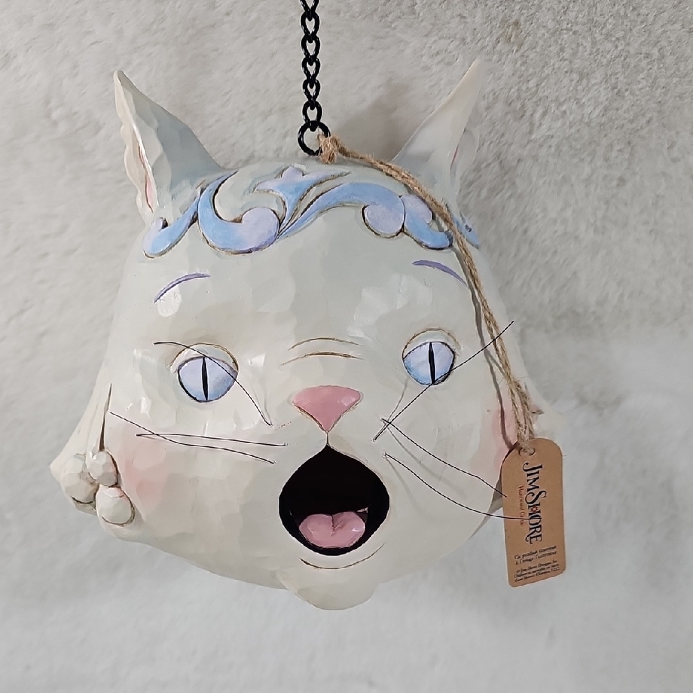 Jim Shore Heartwood Creek Enesco Cat Head Outdoor Bird House S6001602
